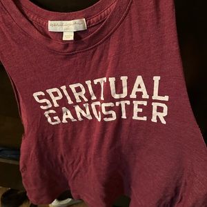 Cropped tank/muscle shirt